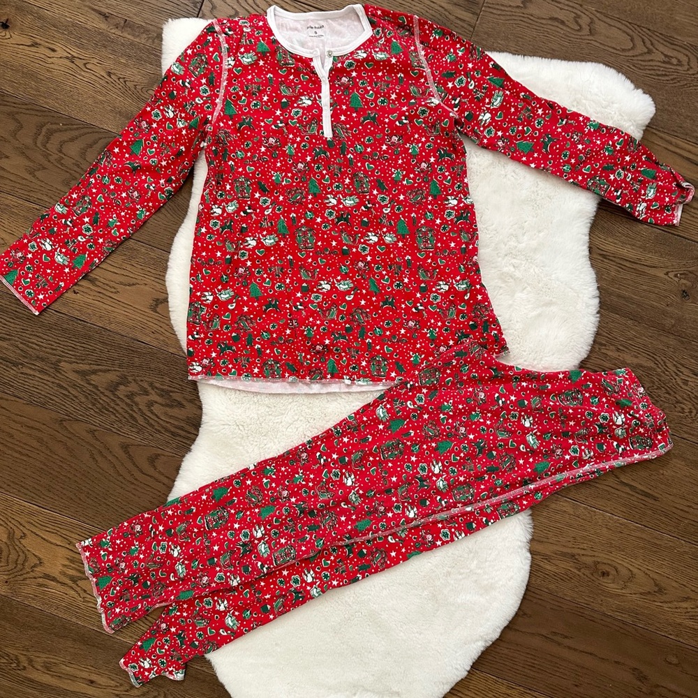 Roller Rabbit Red and Green Floral Pajama Set